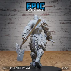 Half-Giant Barbarian Axe / Arctic Warrior / Frozen Guard Humanoid / Snow Fighter / Wildling / Ice Age Encounter