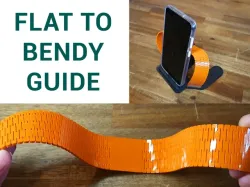 Making flat but bendable models with a slot pattern