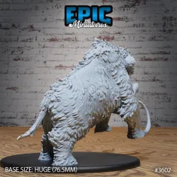 Mammoth Attacking / Arctic Elephant / Tusked Ice Beast / Snow Creature / Frozen Mount Animal / Norse Encounter