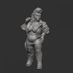 Modern Female Biker Brawler