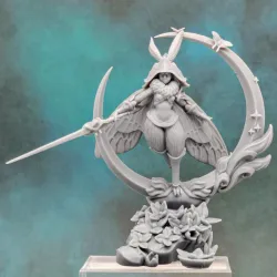 Mothfolk Sorceress - Anthyria, Noctuoidea Mage (Pre-Supported)