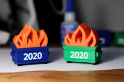 Multi-color 2020 Dumpster Fire Ornament