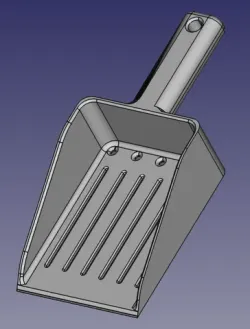perforated scoop to collect things from water / sand etc