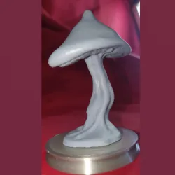 sculpture naturaliste champignon 2 version one piece and separate