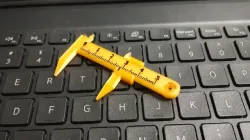 Separate parts for the mini caliper and keychain button