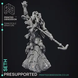 Seth - God of Chaos - Court of Anubis -  PRESUPPORTED - Illustrated and Stats - 32mm scale