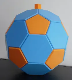 Soccer ball shaped box