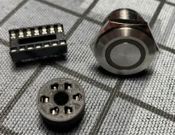 Socket for Adafruit RGB pushbutton