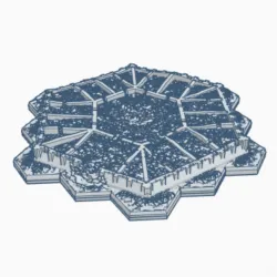 The Hexagon Destroyed Supreme Military HQ with Hex Base MilDHB022