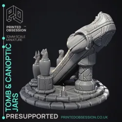 Tomb - Egyptian Enviroment Model - Court of Anubis -  PRESUPPORTED - Illustrated and Stats - 32mm scale