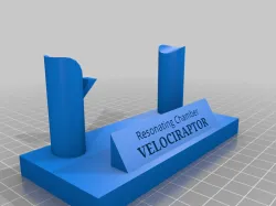 Velociraptor resonating chamber display stand
