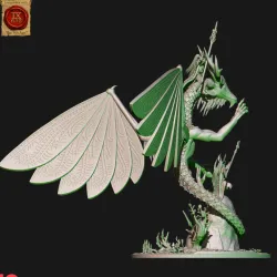 Wood Elves faerie dragon and elven twins