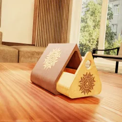 Wooden Book Holder with Shelf