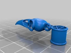 00 gauge raven skull