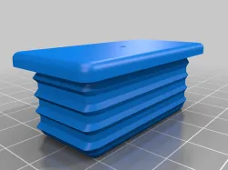 1x2 .125 wall Pipe  Bar Cap with breather hole