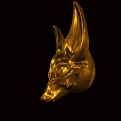 3d model fox head pendant or other