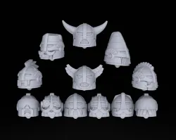 Armoured Space Dwarf Heads 4