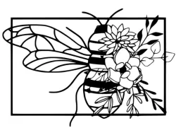 Bee Flower Wall Art