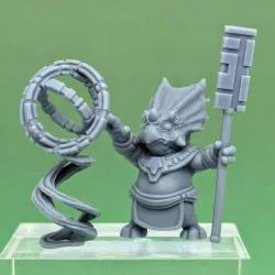 Dinofolk Mage - Valerix Quakecaster, Dinovian Kinetomancer (Pre-supported)