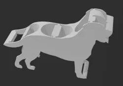 DOG 3D text flip labrador anamorphosis