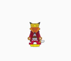 Flatminis Continued - Yino the Kitsune Cleric