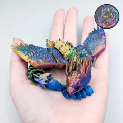 Flexi Baby Feather Dragon Keychain