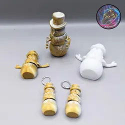 Flexi Snowman Keychain and Earring