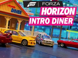 Forza Horizon Intro Diner Diorama (For Hot Wheels & 1/64 Scale Cars)