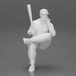 gangster man in a cap sitting holding a baseball bat and smoking