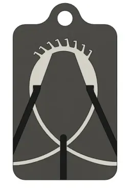 Inverted loop rollercoaster keyring