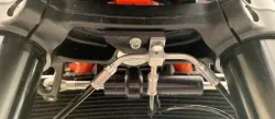 KTM Duke 890R front brake line relocation bracket