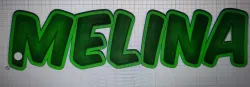 LED  Name / Namenslampe / Melina / Buchstabenhöhe ca. 14,3 cm