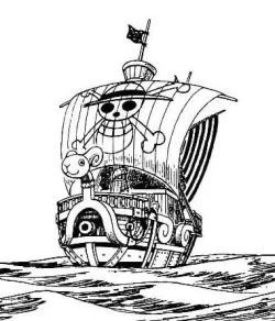 ONE PIECE MANGA COLOR PRINT - GOING MERRY