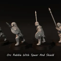 Orc Rabble With Spear and Shield