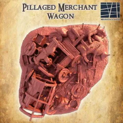 Pillaged Merchant Wagon - Tabletop Terrain - 28 MM