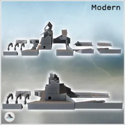 Pumping station with stone building and pumps (Grave, Netherlands) - Modern WW2 WW1 World War Diaroma Wargaming RPG Mini Hobby