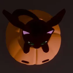 Pumpkin cat