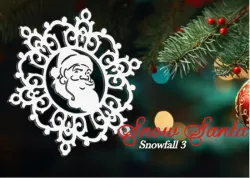 Santa Snowflake Ornament - Snowfall 3