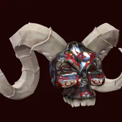 Skull demon big horn 3 versions