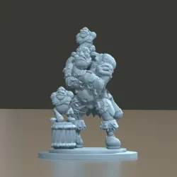 Troll Ruffian with mini troll on barrel