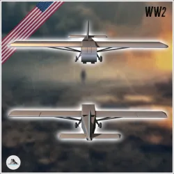 Waco CG-4 Hadrian US American troop cargo military glider - USA US Army Western Front Normandy Africa Bulge WWII D-Day