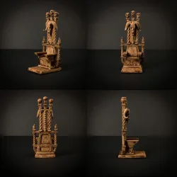 Wizard Standing and Throne