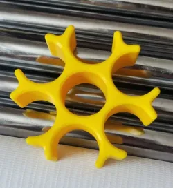A set of brackets/clips for 25mm pipes/tubes