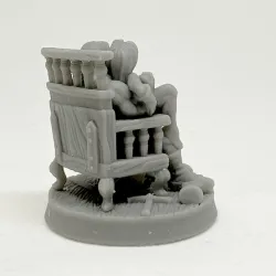 Bandit lord with sword maiden diorama