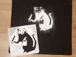 banksy roller rat stencil