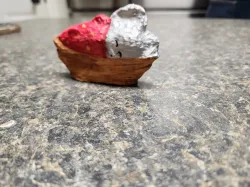 Christmas Mouse in Acorn Ornament 