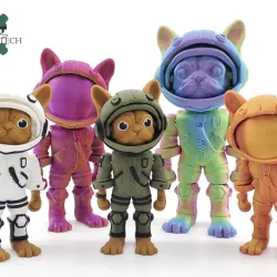 Cobotech Articulated Dog Astronaut by Cobotech
