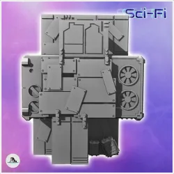Container shelter with crates and metal awning (6) - Modern WW2 WW1 World War Diaroma Wargaming RPG Mini Hobby