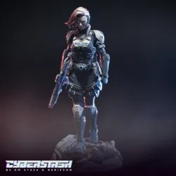 Cyberpunk SWAT Officer - Svetlana "Angel Eyes" Kyrlenko