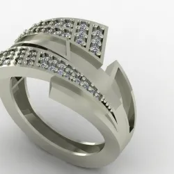 Engagement ring set 3D print model